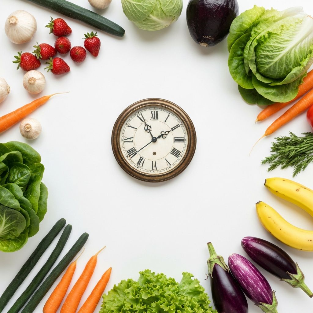 Food and timing concept illustration